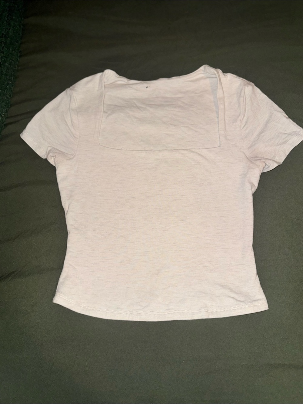 Square-Neck Short Sleeve Top in Pale Pink